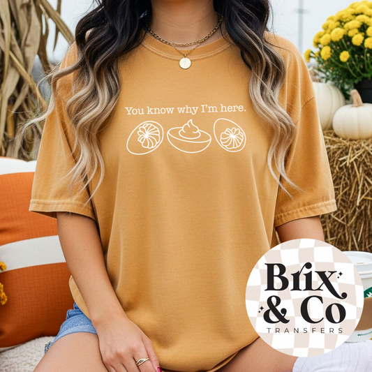 You Know Why I’m Here Deviled Eggs Single Color