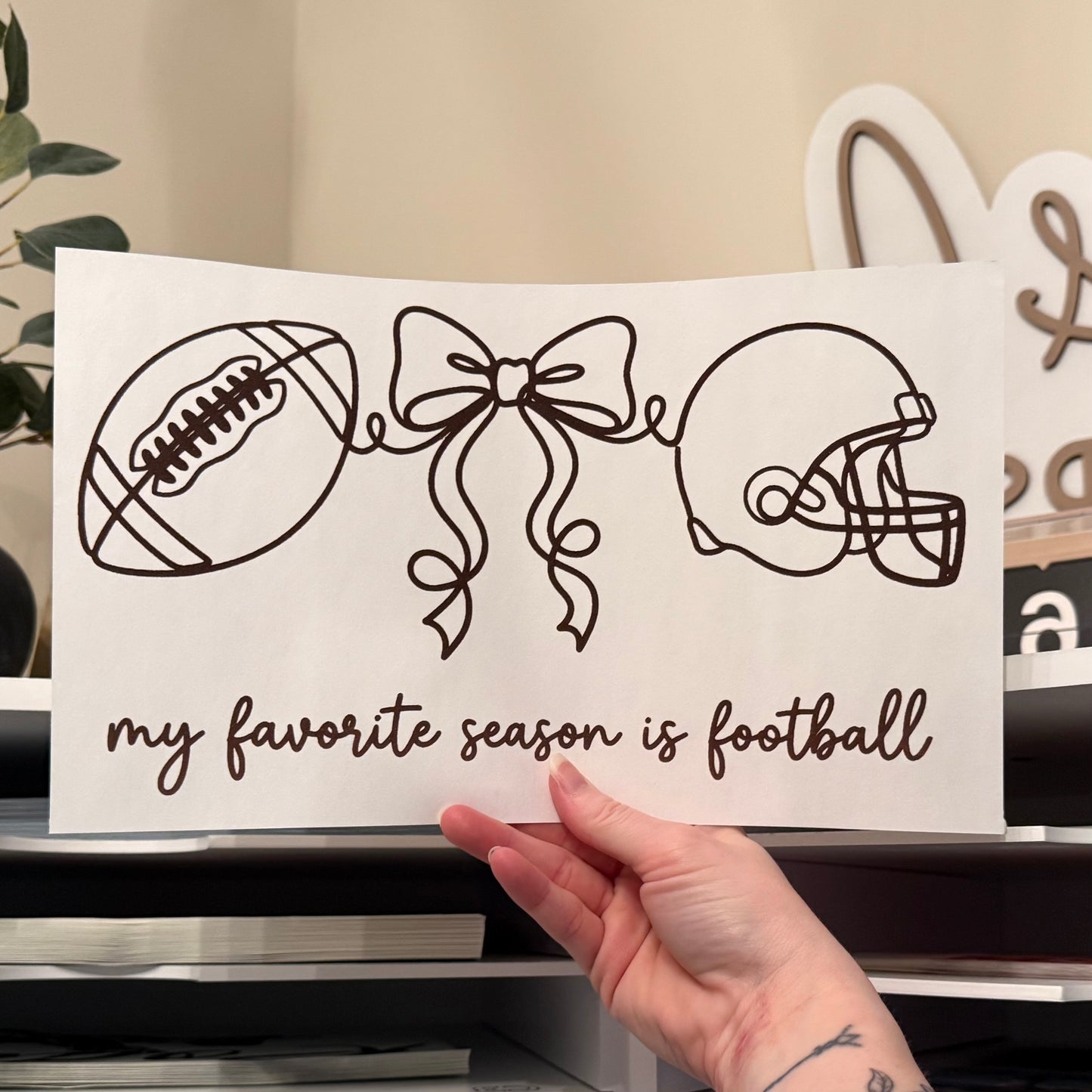 My Favorite Season Is Football Single Color (Brown)