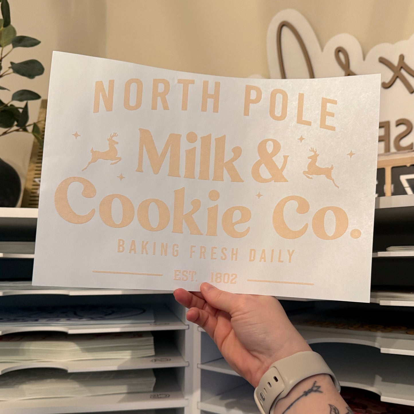 North Pole Milk & Cookie Co Single Color (Beige)