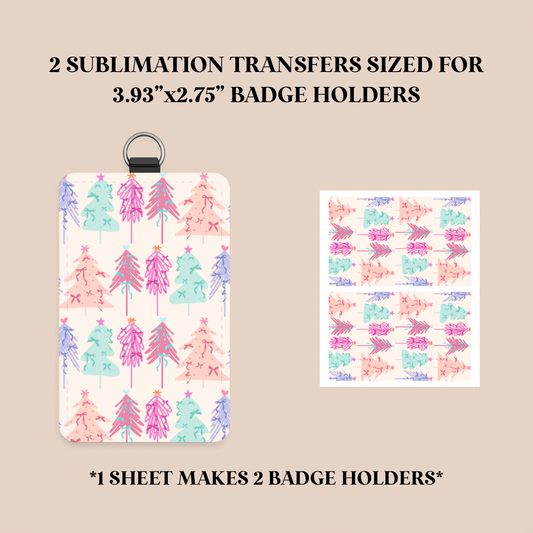 Peppy Trees Badge Holder Sublimation Transfer