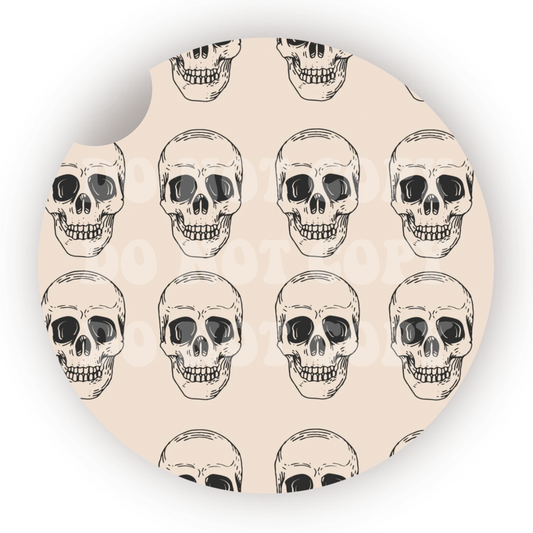 Skulls Car Coaster Sublimation Transfer (Set of 2)