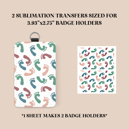 Baby Blanket Feet Badge Holder Sublimation Transfer