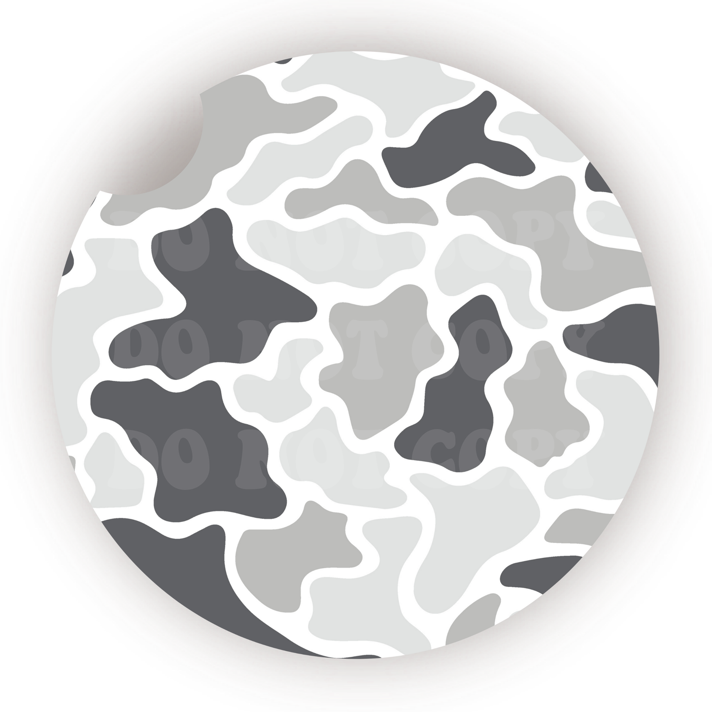 Gray Camo Car Coaster Sublimation Transfer (Set of 2)