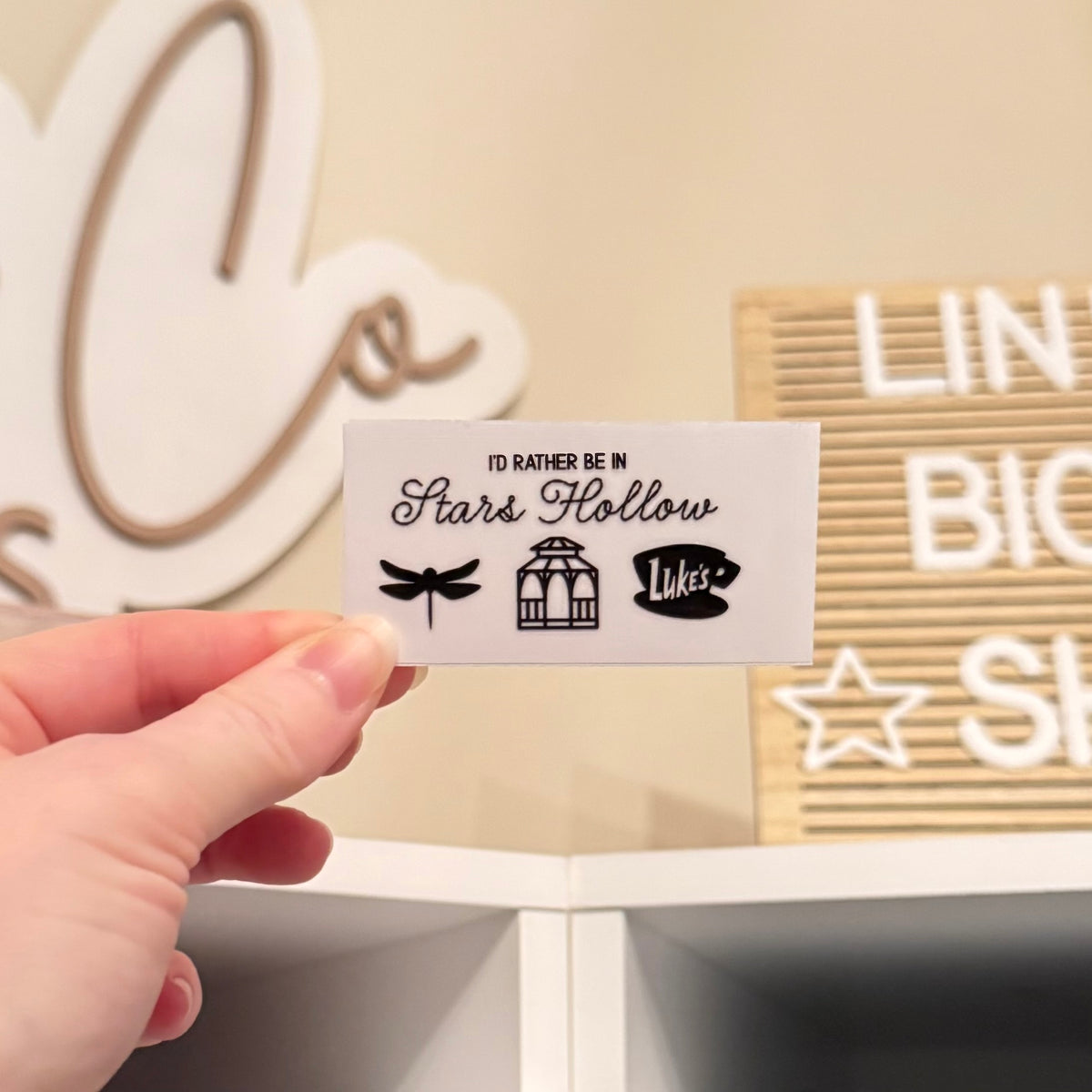 I’d Rather Be In Stars Hollow Motel Keychain UVDTF Transfer