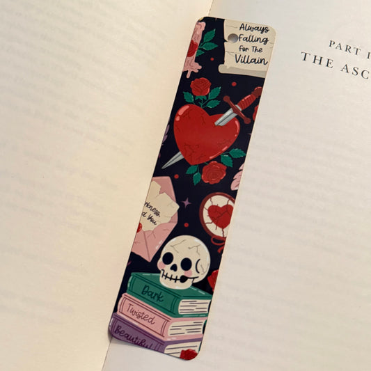 Always Falling For The Villain Metal Bookmark No Tassel Included