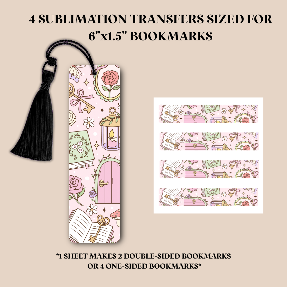 Secret Garden Bookmark Sublimation Transfer