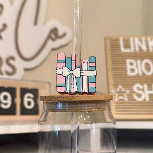 Coquette Books 3D Printed Straw Topper