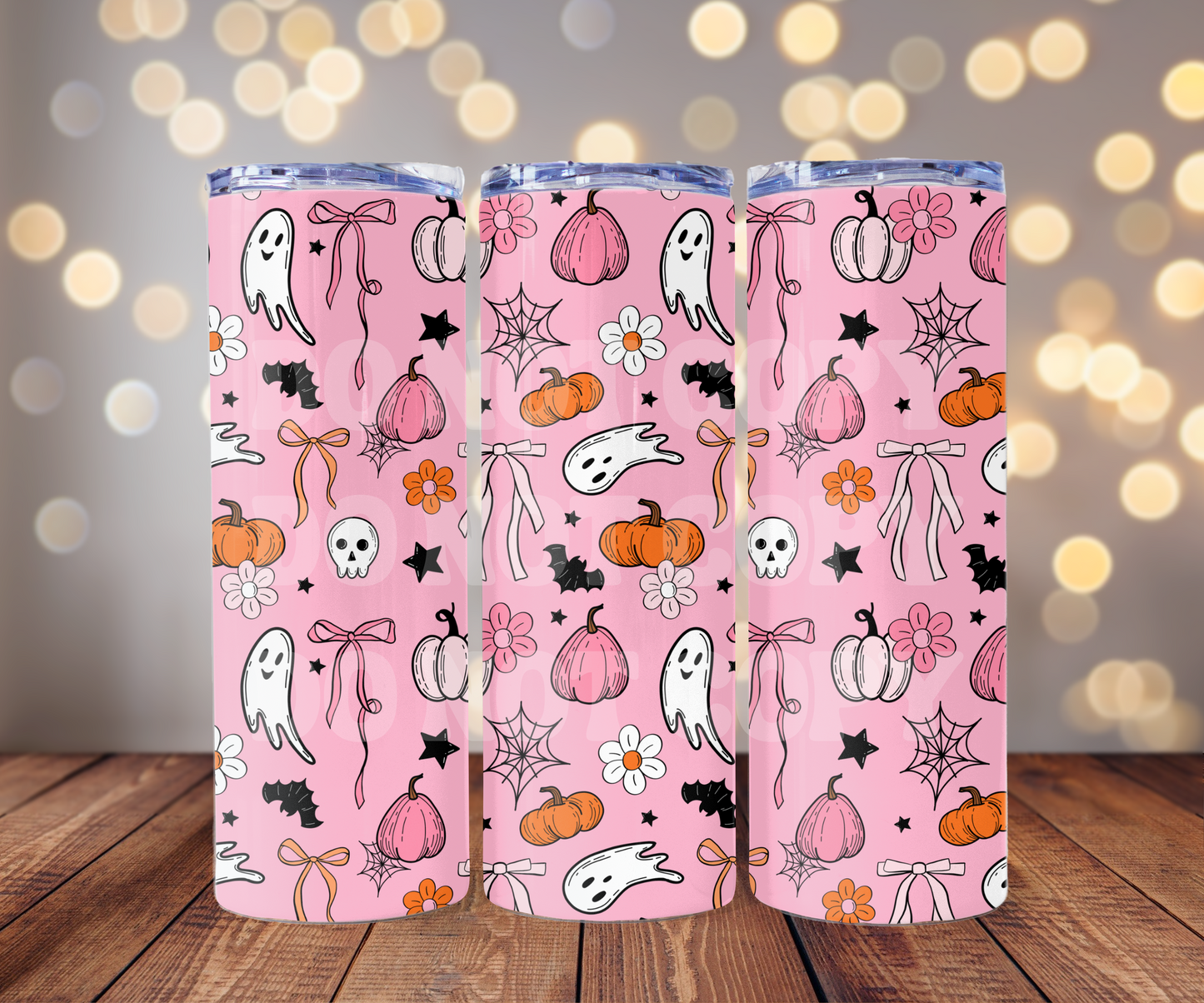 Fall Girlie 20 oz Skinny Tumbler Sublimation Transfer - Seamless