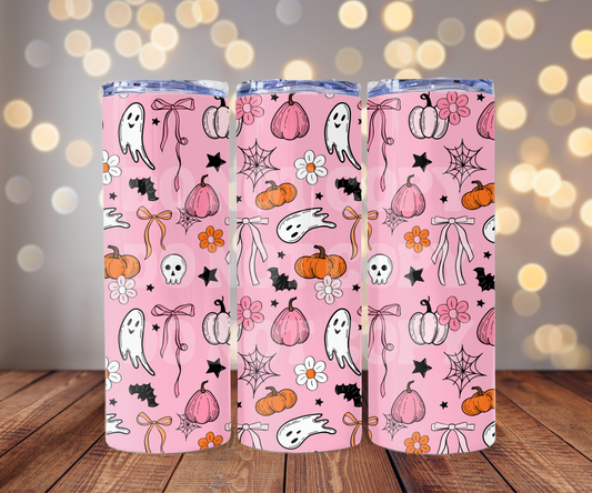 Fall Girlie 20 oz Skinny Tumbler Sublimation Transfer - Seamless