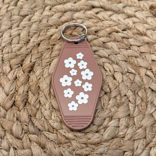 Flowers Mauve Motel Keychain