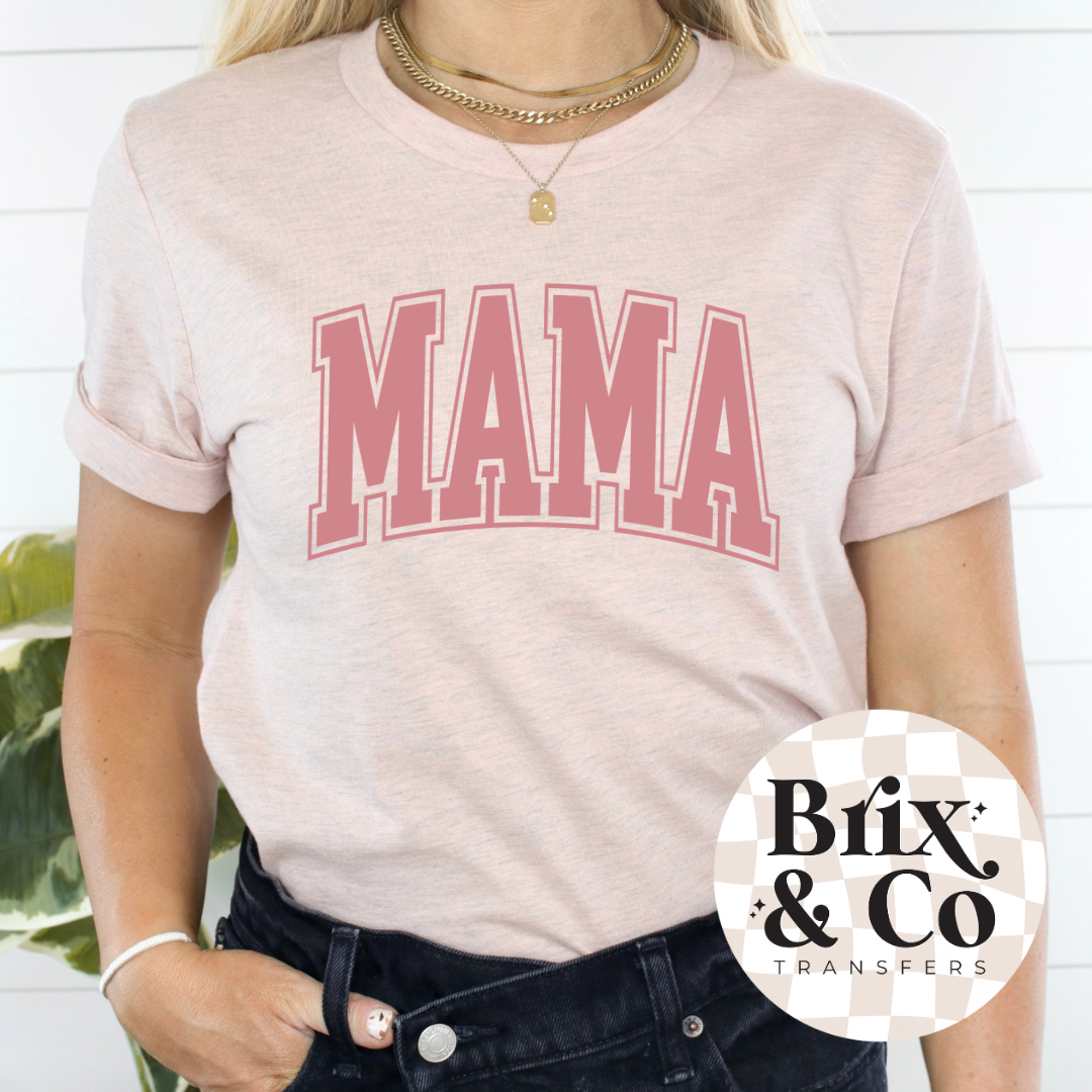 Varsity Mama Single Color (Dusty Rose)