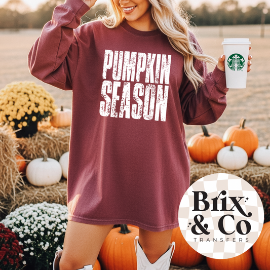 Distressed Pumpkin Season Single Color