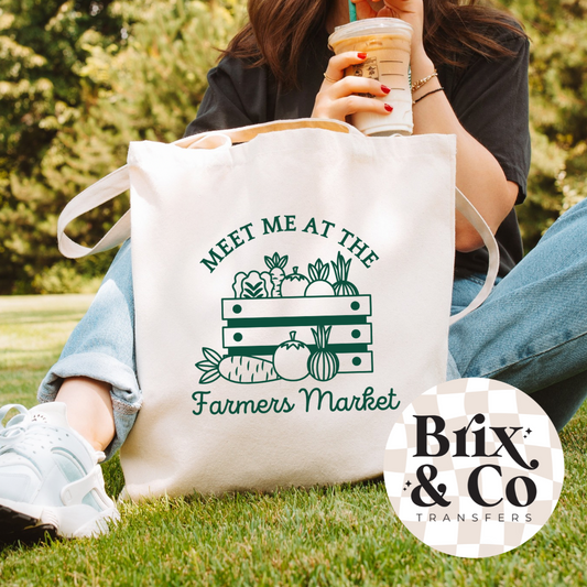 Meet Me At The Farmers Market Single Color (Hunter Green)