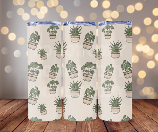 Plant Lover 20 oz Skinny Tumbler Sublimation Transfer - Seamless