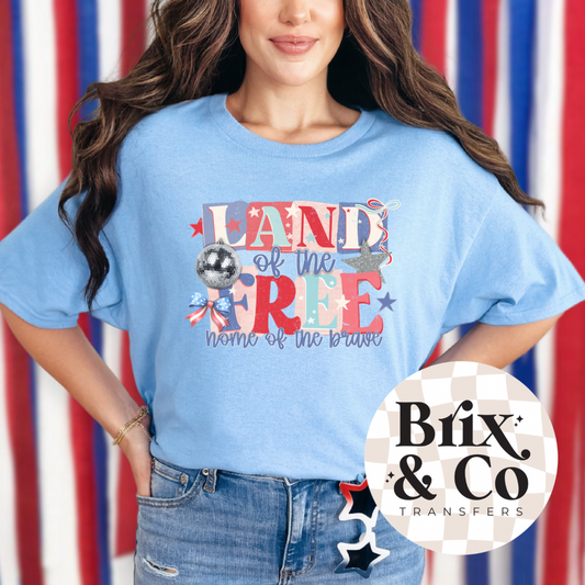 Land Of The Free Home Of The Brave DTF HOT PEEL