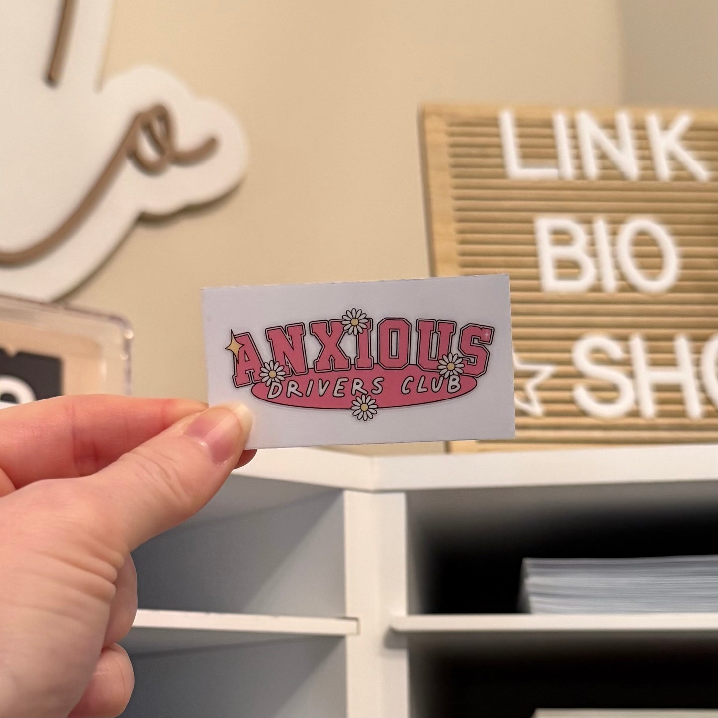 Anxious Drivers Club Motel Keychain UVDTF Transfer