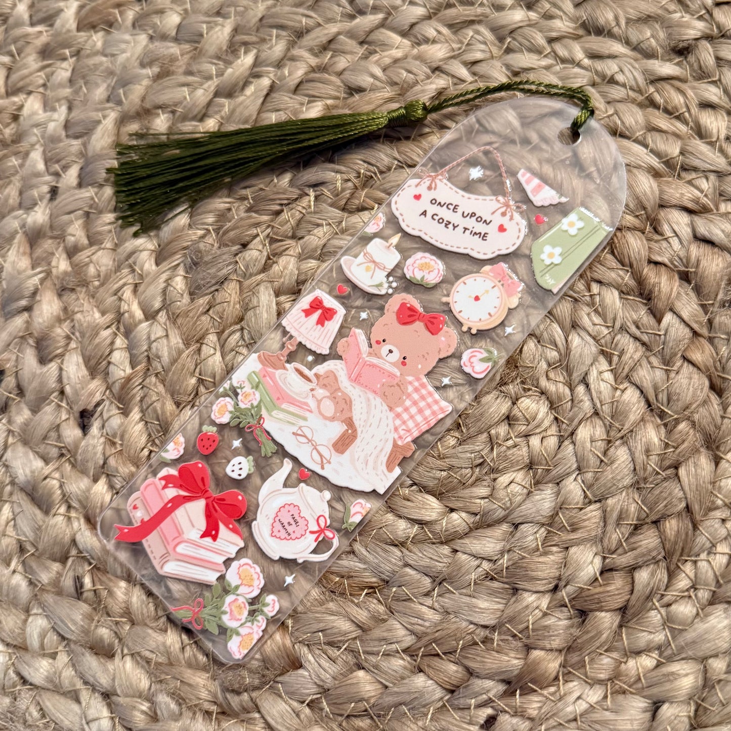 Cozy Bear Acrylic Bookmark