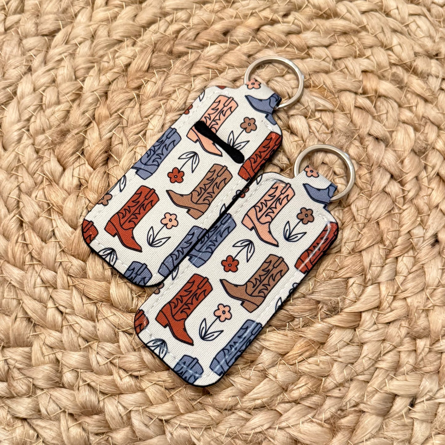 Retro Boots Chapstick Holder Keychain
