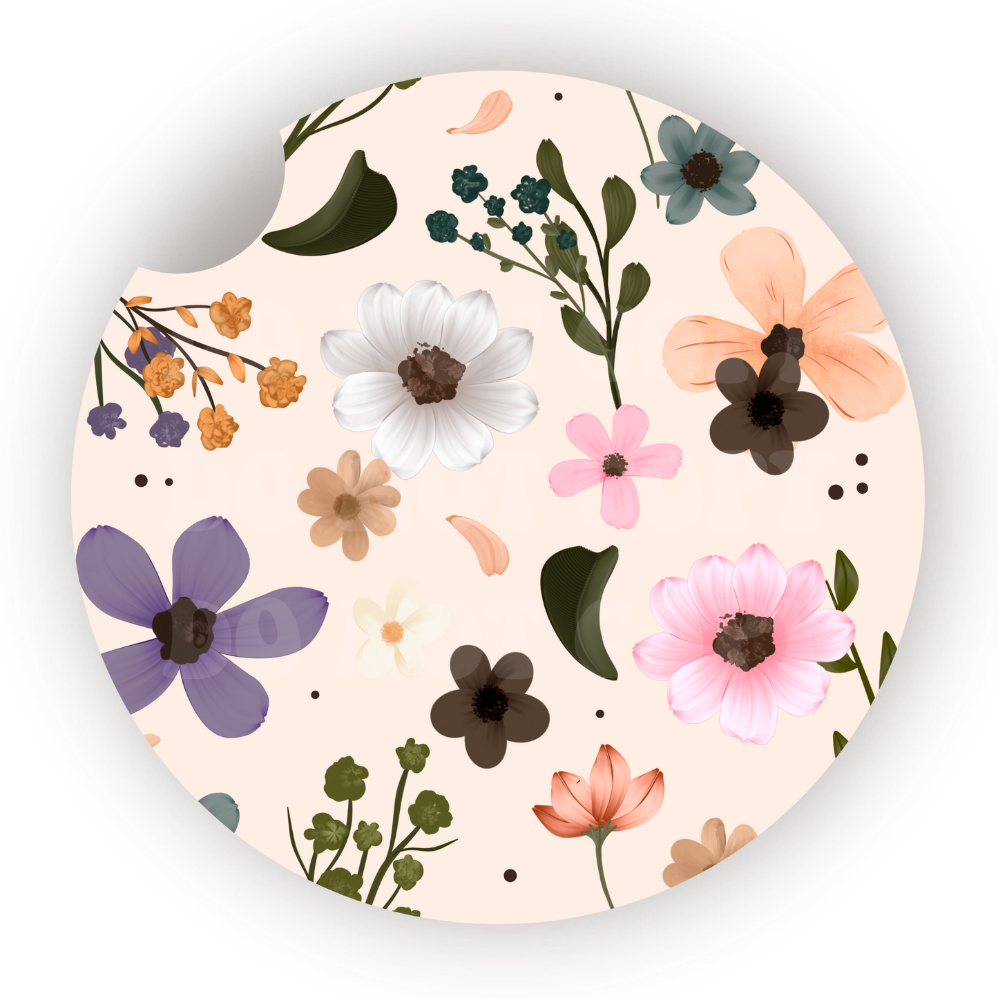 Wildflowers Car Coaster Sublimation Transfer (Set of 2)