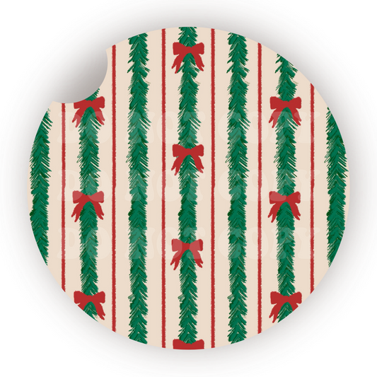 Tinsel Bows Car Coaster Sublimation Transfer (Set of 2)