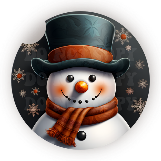 Snowman Car Coaster Sublimation Transfer (Set of 2)