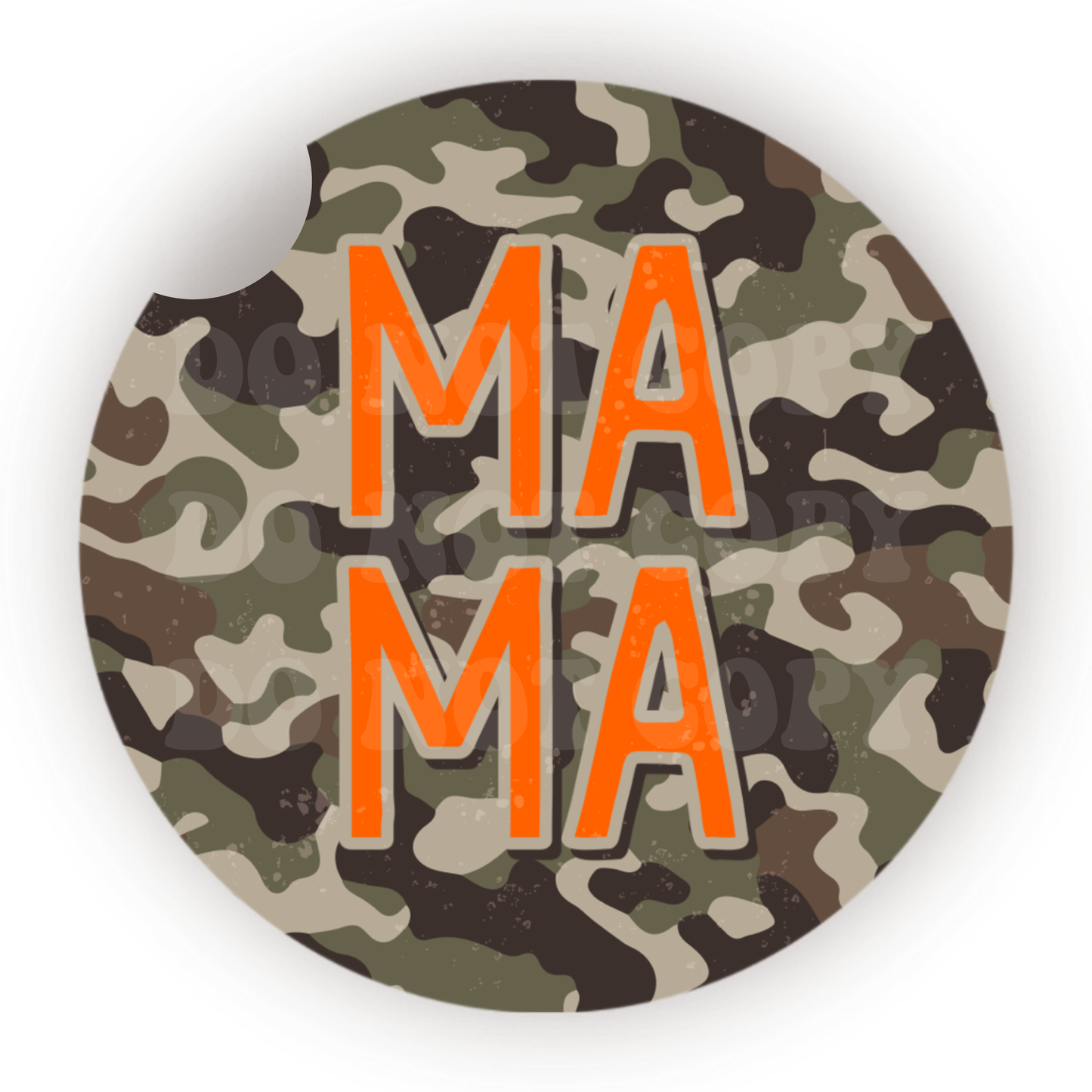 Camo Mama Car Coaster Sublimation Transfer (Set of 2)