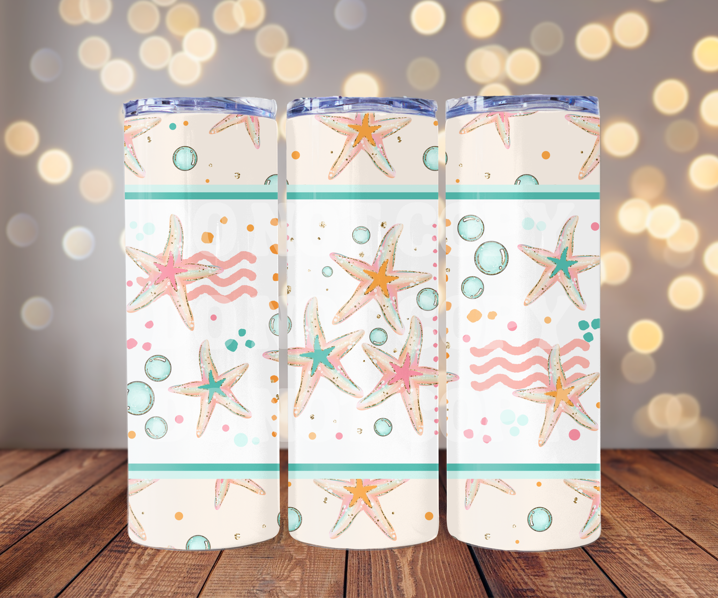 Starfish 20 oz Skinny Tumbler Sublimation Transfer - Seamless