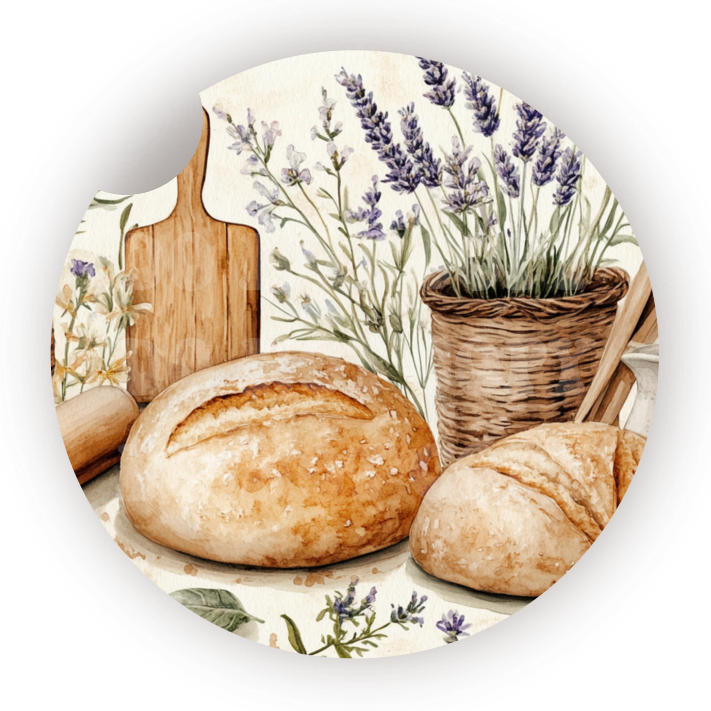 Sourdough Car Coaster Sublimation Transfer (Set of 2)