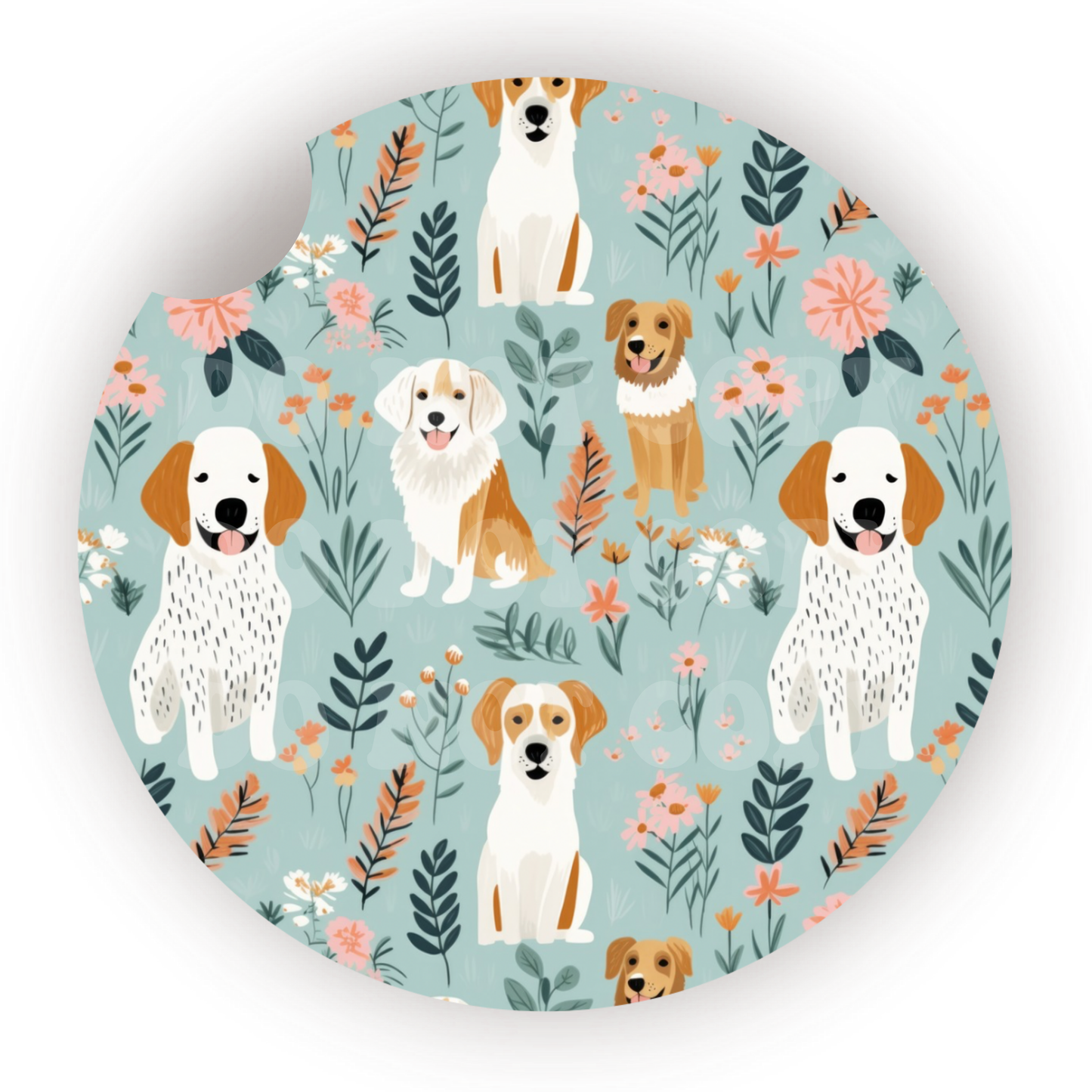 Dogs Car Coaster Sublimation Transfer (Set of 2)