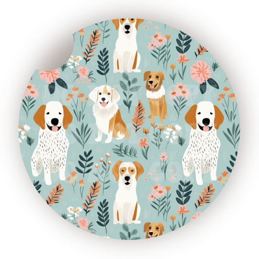 Dogs Car Coaster Sublimation Transfer (Set of 2)