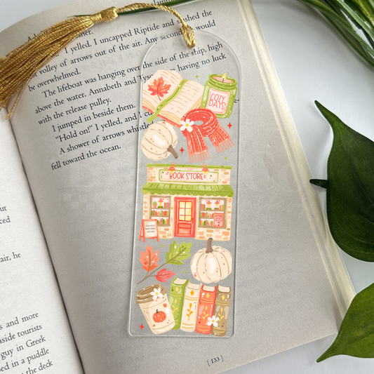 Autumn Bookstore UVDTF Bookmark