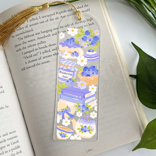 Bookish Blueberries UVDTF Bookmark